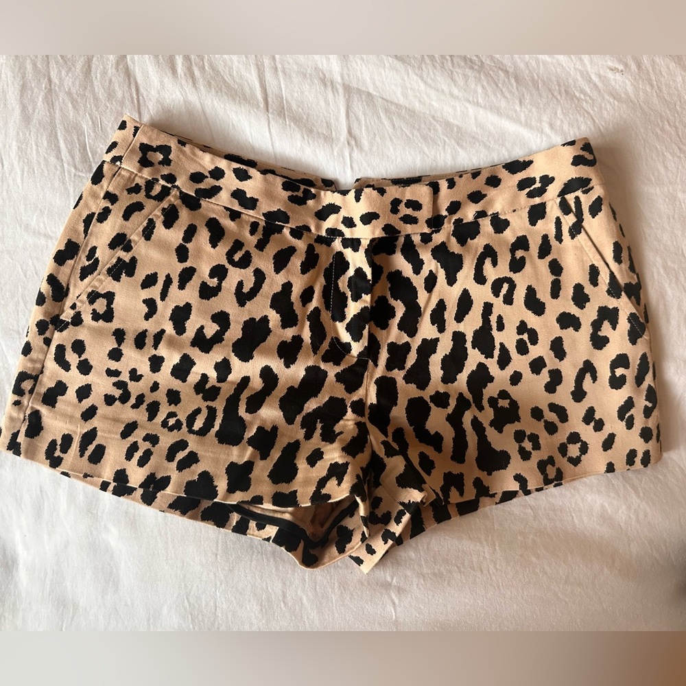 LADIES léopard shorts. TIBI size 0